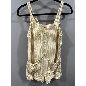 XS LOFT Beach wear yellow and cream romper